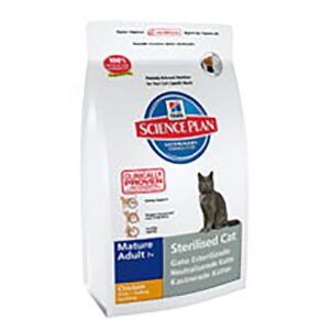 Корм для кастрированных котов и стерилизованных кошек старше 7 лет Hill’s SP Feline Mature Adult 7+ Sterilised Cat с курицей