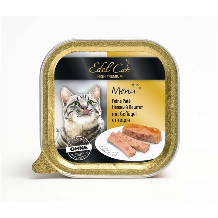 Влажный корм для кошек Edel Cat паштет с птицей 100 гр.