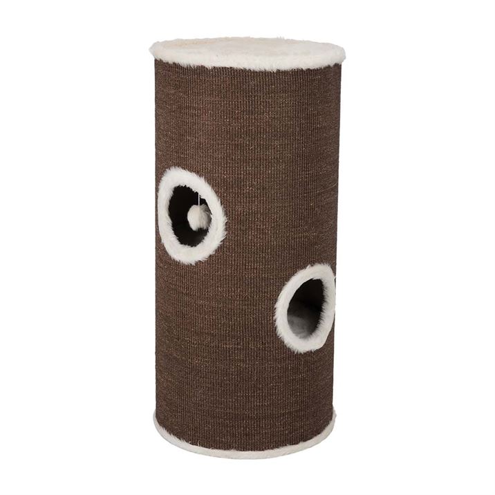 Дряпка для кошек домик-башня “Cat Tower Vitus” Trixie коричневая/кремовая 115 см. - Зображення 3