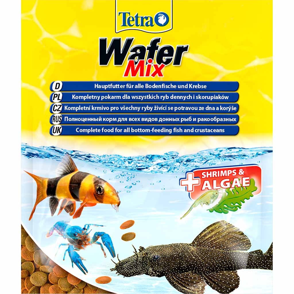 Сухой корм для аквариумных рыб в пластинках Tetra Wafer Mix (для донных рыб) 12/15 гр.