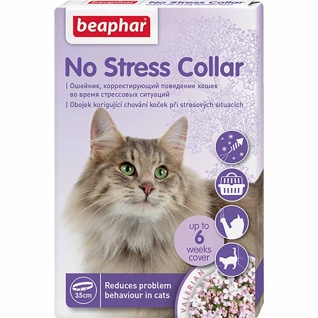 Успокаивающий ошейник для кошек Beaphar No Stress Collar 35 см.