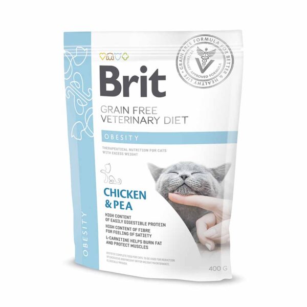 Корм Brit GF Veterinary Diets Cat Obesity беззерновая диета для котов при избыточном весе и ожирении — изображение 2