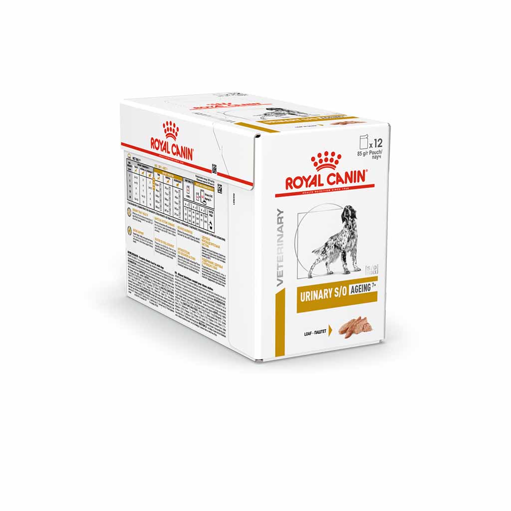 Влажный корм для собак при заболеваниях нижних мочевыводящих путей Royal Canin URINARY S/O AGEING 7+ (паштет) - Зображення 4