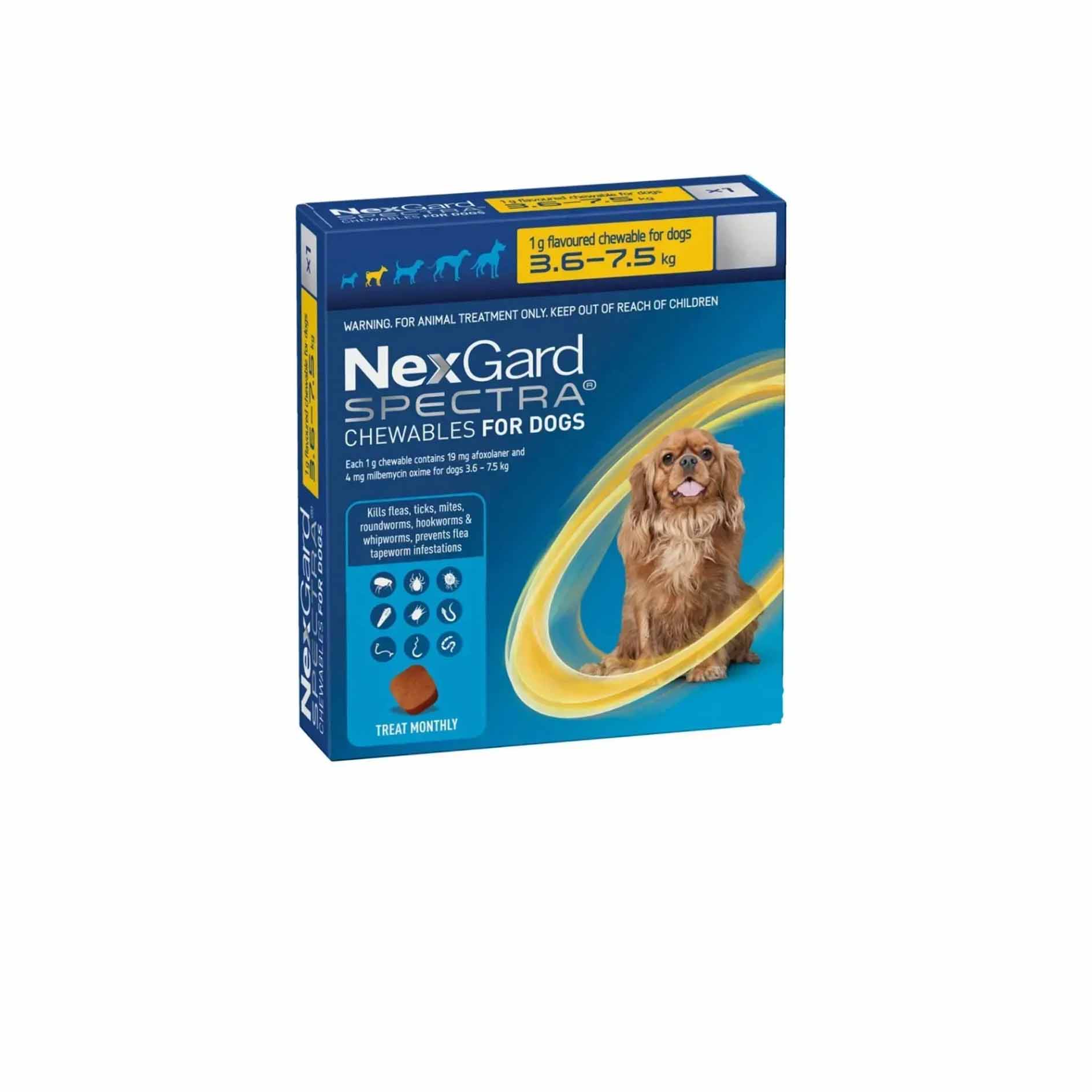NexGard Spectra Нексгард Спектра таблетки для собак 3,5-7,5 кг.