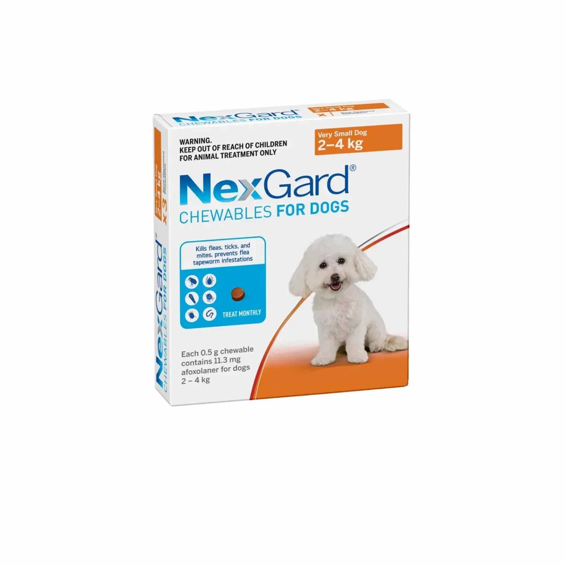 NexGard Нексгард таблетки для собак від зовнішніх паразитів 2-4 кг.