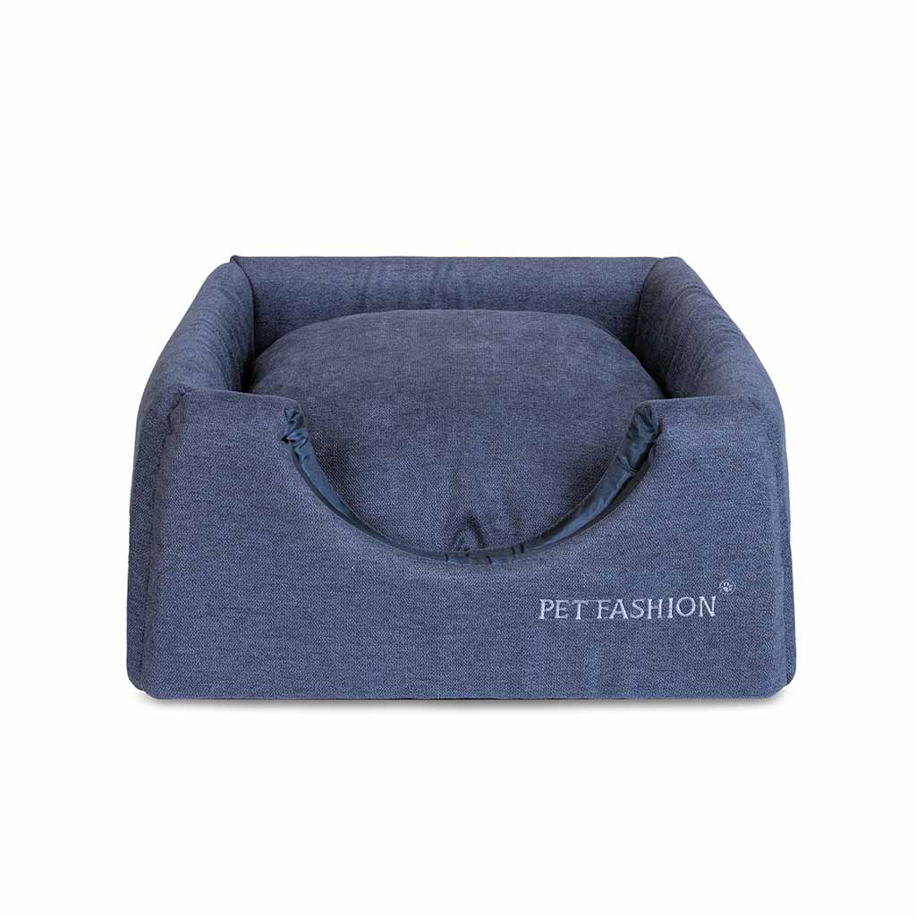 Дом-лежак для собак и кошек Pet Fashion MOOD джинс 36х36х34 см. - Зображення 2