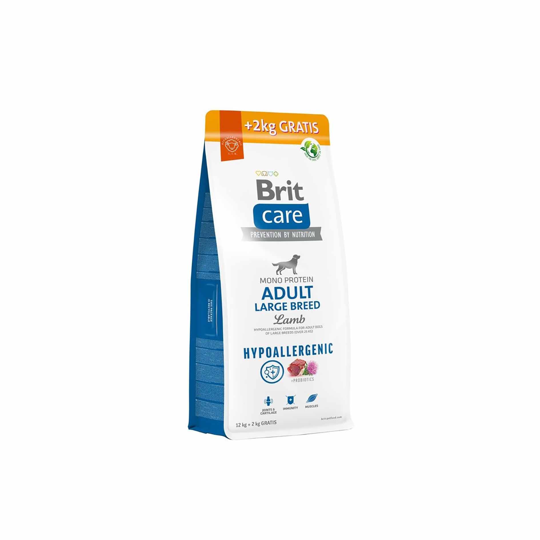 Сухий корм для собак великих порід Brit Care Dog Hypoallergenic Adult Large Breed Lamb з ягням - Зображення 2