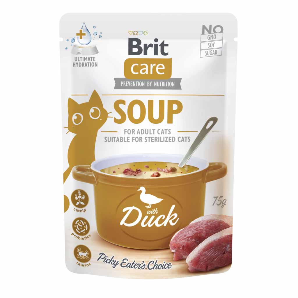Вологий корм для котів Brit Care Soup with Turkey Суп з качкою