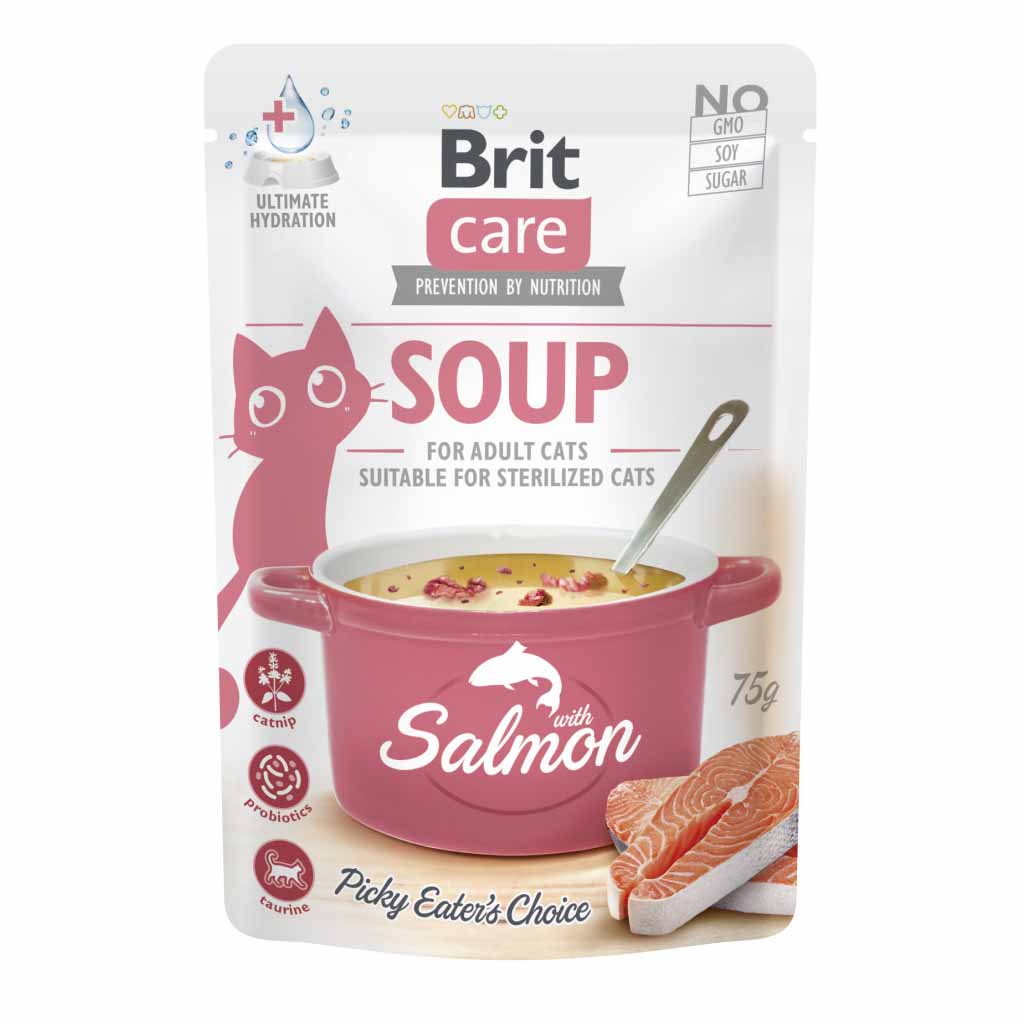 Вологий корм для котів Brit Care Soup with Salmon Суп з лососем