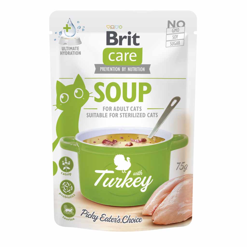 Вологий корм для котів Brit Care Soup with Turkey Суп з індичкою