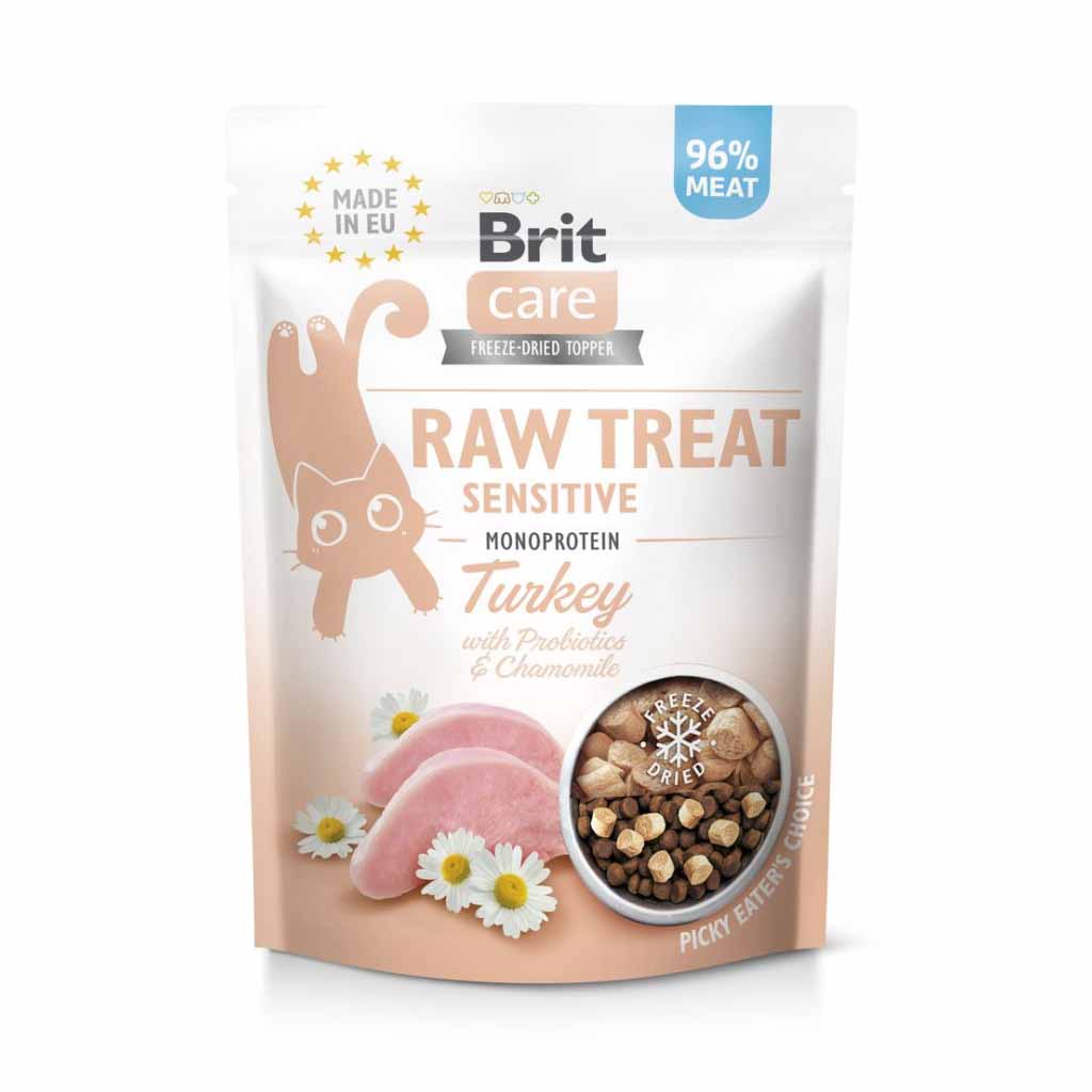 Ласощі для котів Brit Care Raw Treat Sensitive Freeze-dried з індичкою