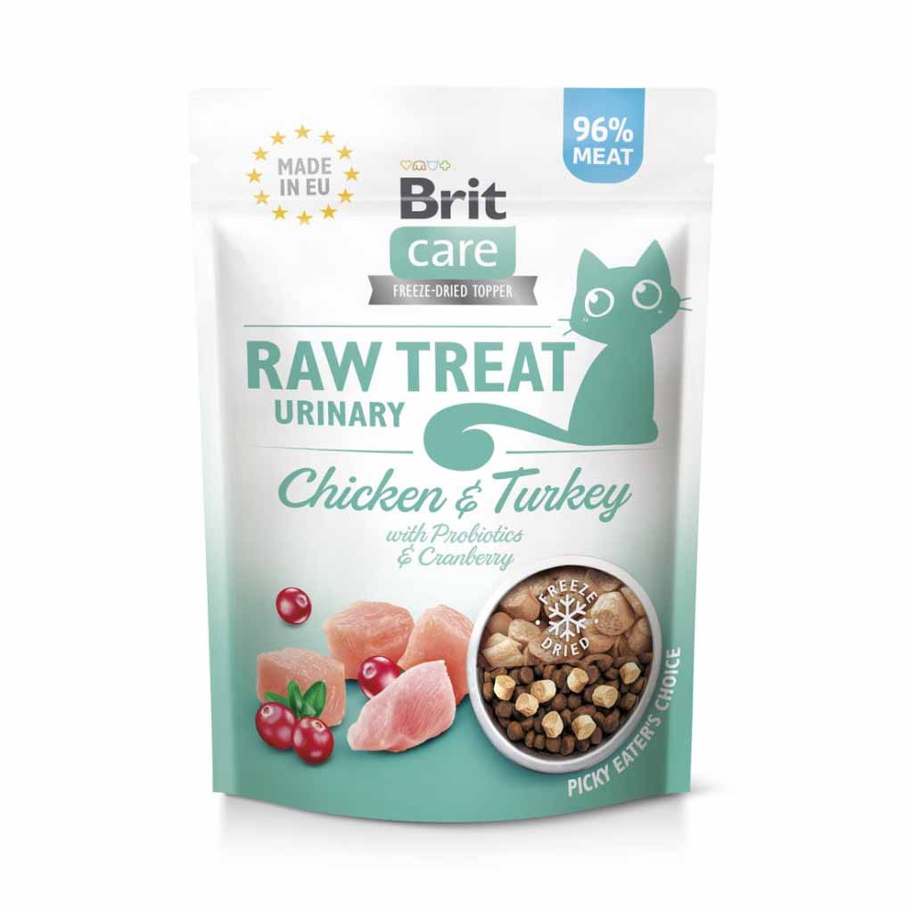 Ласощі для котів Brit Care Raw Treat Urinary Freeze-dried з куркою та індичкою