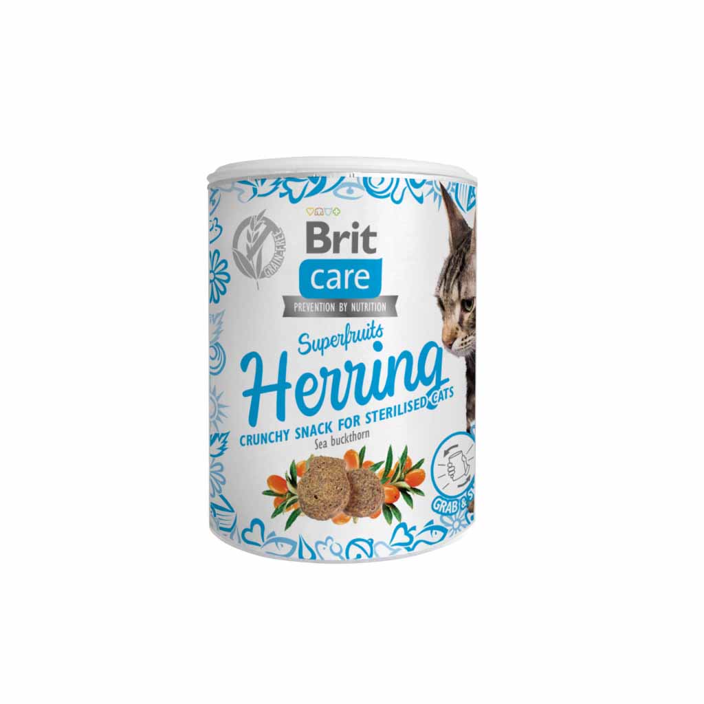 Ласощі для котів Brit Care Snack Superfruits Herring оселедець