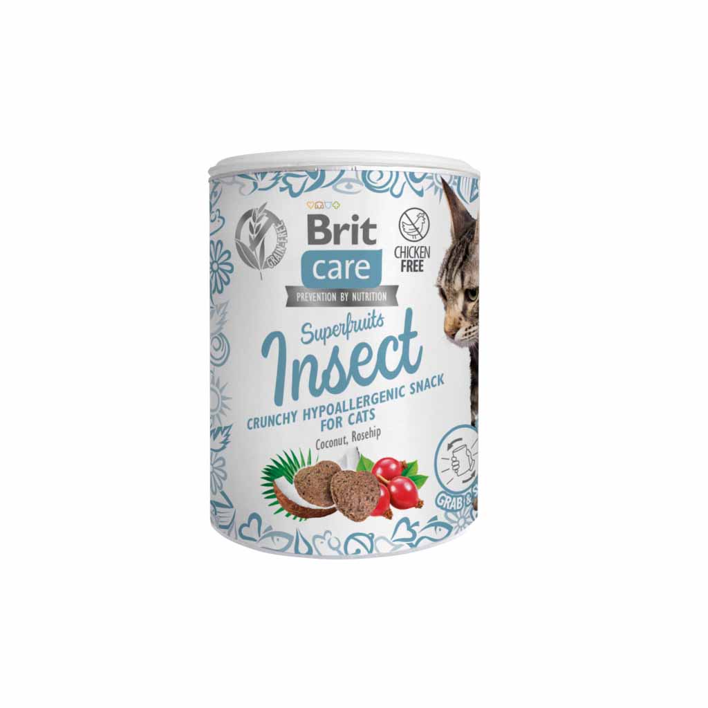 Ласощі для котів Brit Care Snack Superfruits Insect комахи