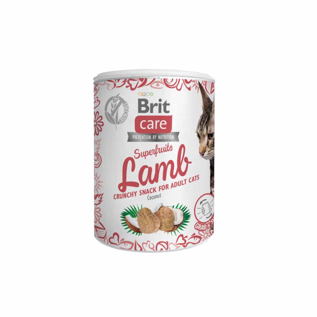Ласощі для котів Brit Care Snack Superfruits Lamb ягня