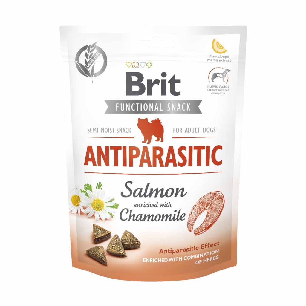 Ласощі для собак Brit Care Functional Snack Antiparasitic Salmon з лососем