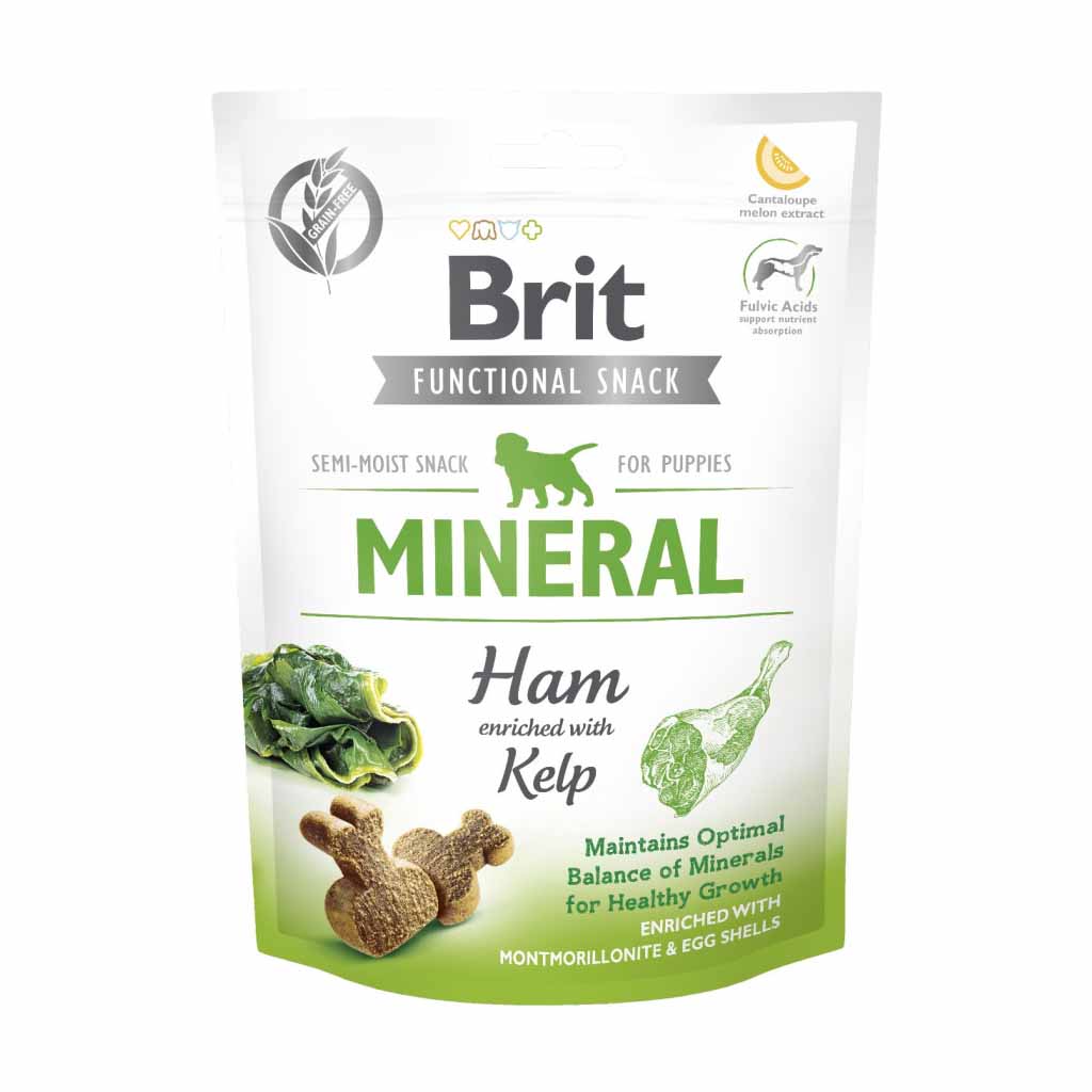 Ласощі для цуценят Brit Care Functional Snack Mineral Ham з шинкою