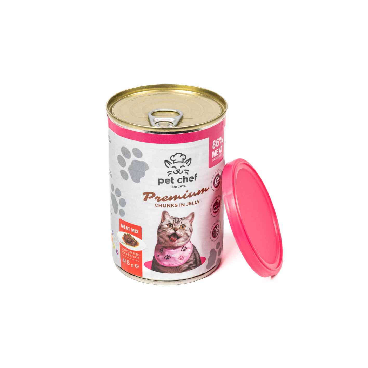 Вологий корм для котів Pet Chef шматочки в желе М’ясний мікс - Зображення 2