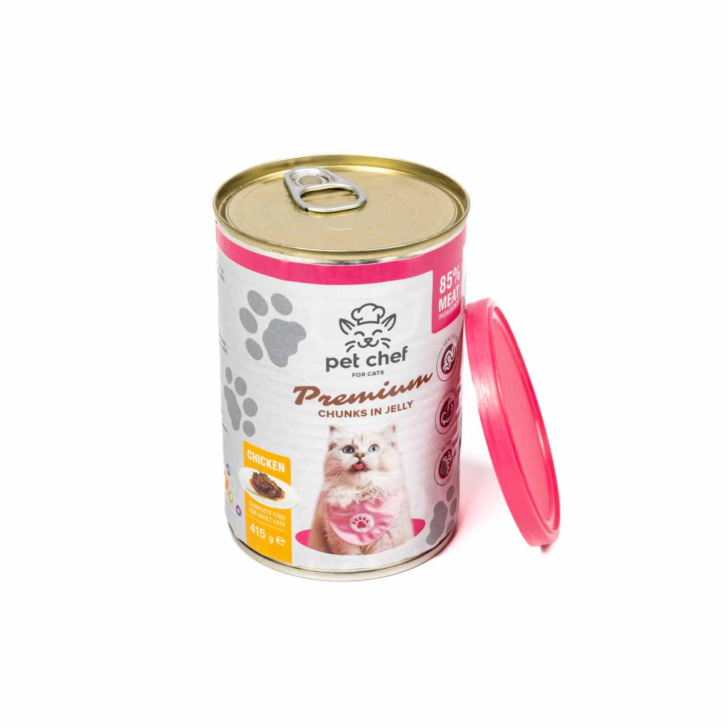 Вологий корм для котів Pet Chef шматочки в желе з куркою - Зображення 3