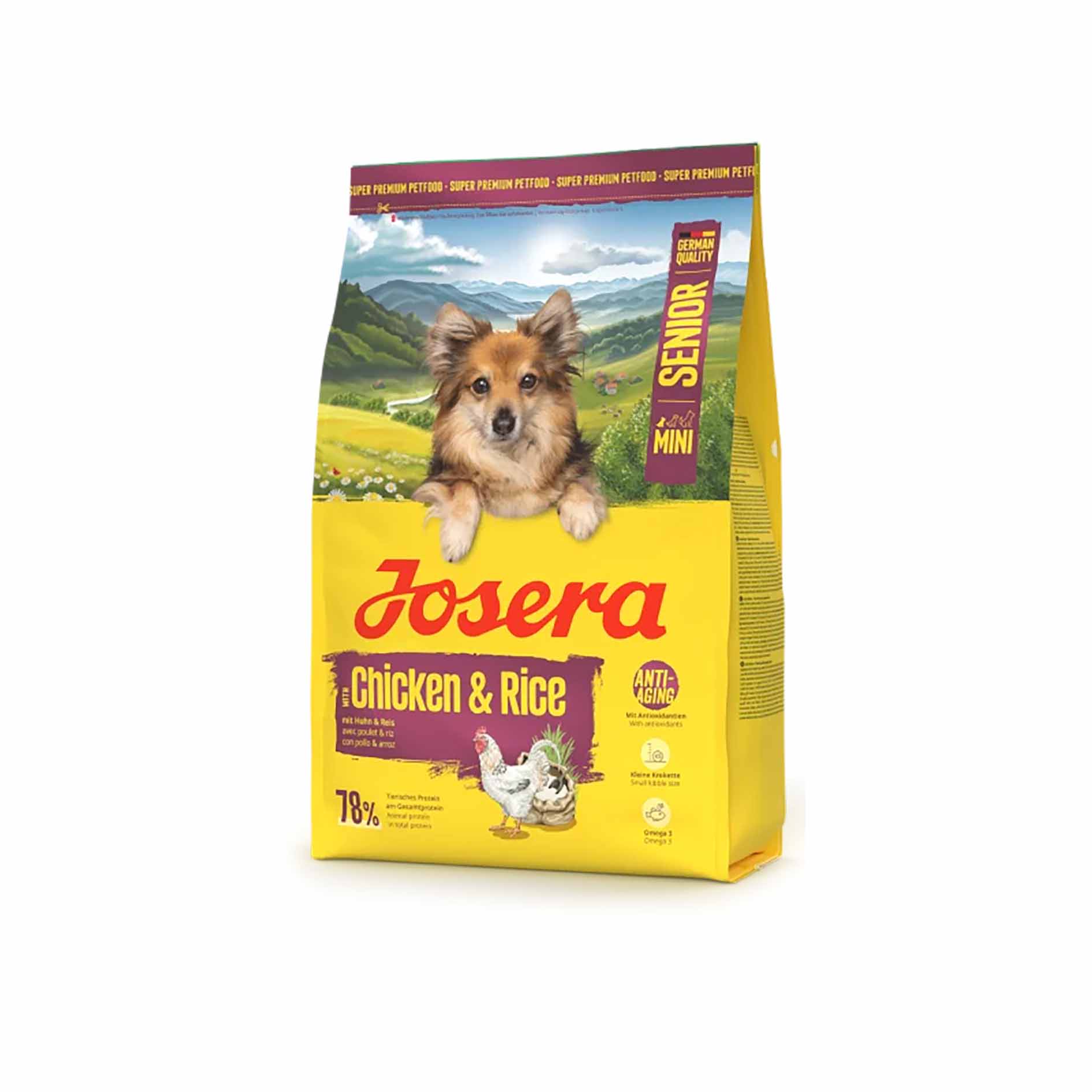 Сухий корм для собак Josera Mini Senior Chicken & Rice для малих порід похилого віку