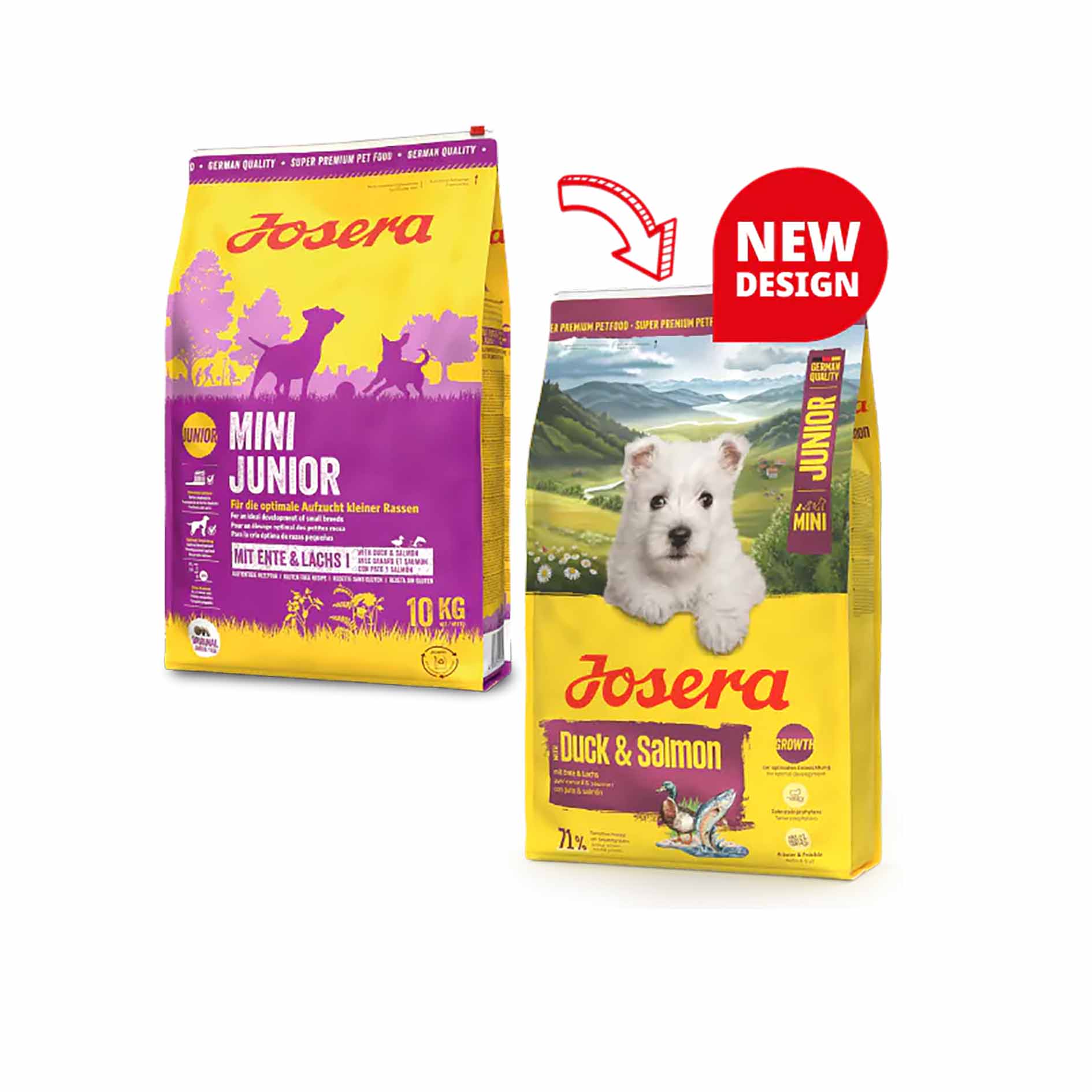 Сухий корм для цуценят Josera Mini Junior Duck & Salmon з качкою та лососем для малих порід