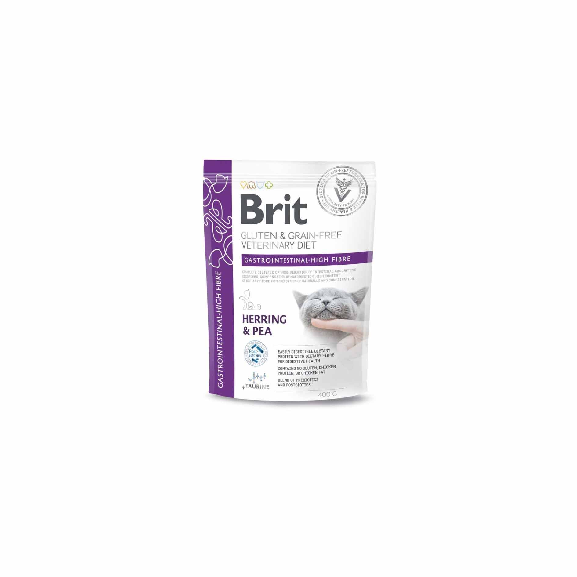Сухий корм для котів Brit VetDiet Gastrointestinal High Fibre з підвищеним вмістом клітковини, з оселедцем - Зображення 2