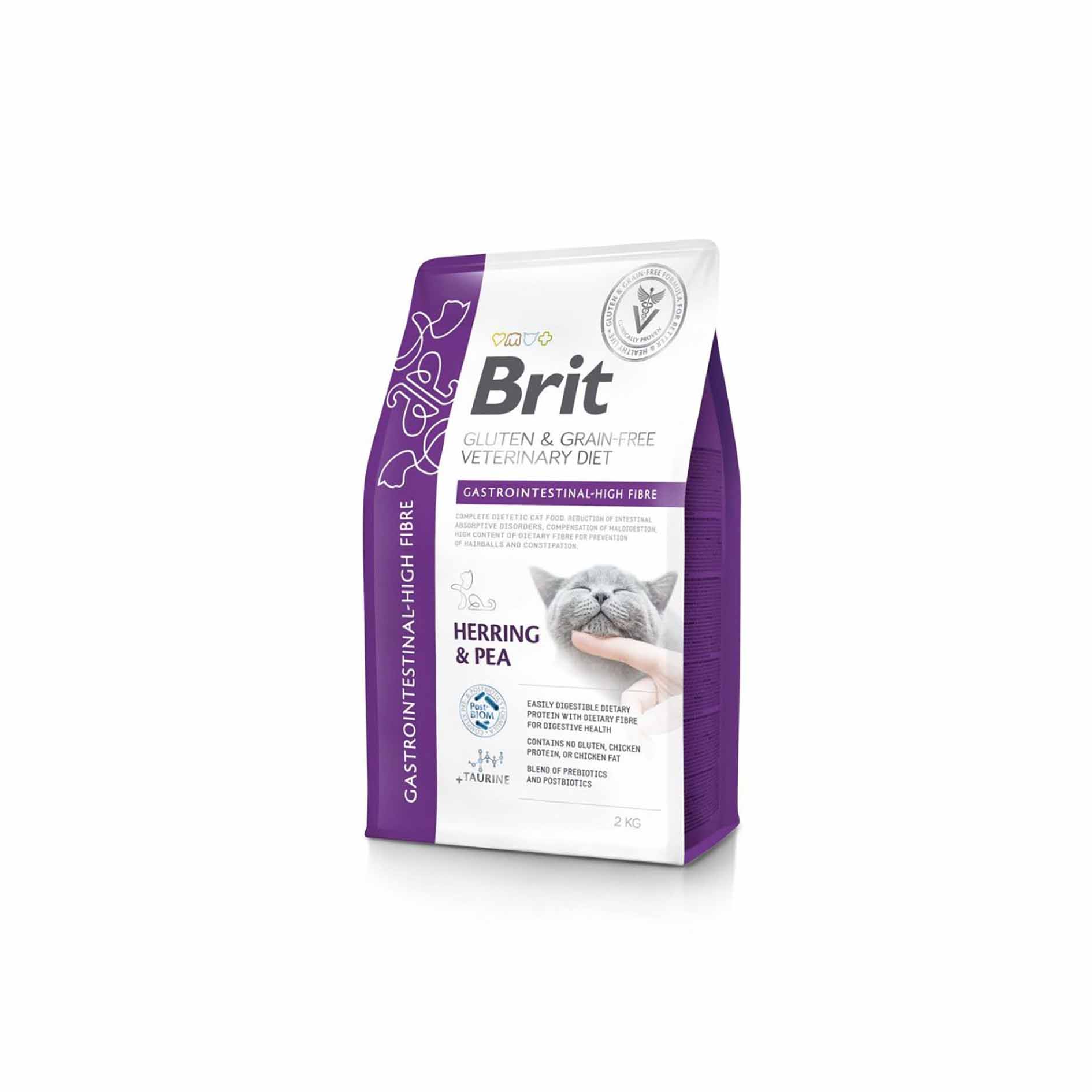 Сухий корм для котів Brit VetDiet Gastrointestinal High Fibre з підвищеним вмістом клітковини, з оселедцем
