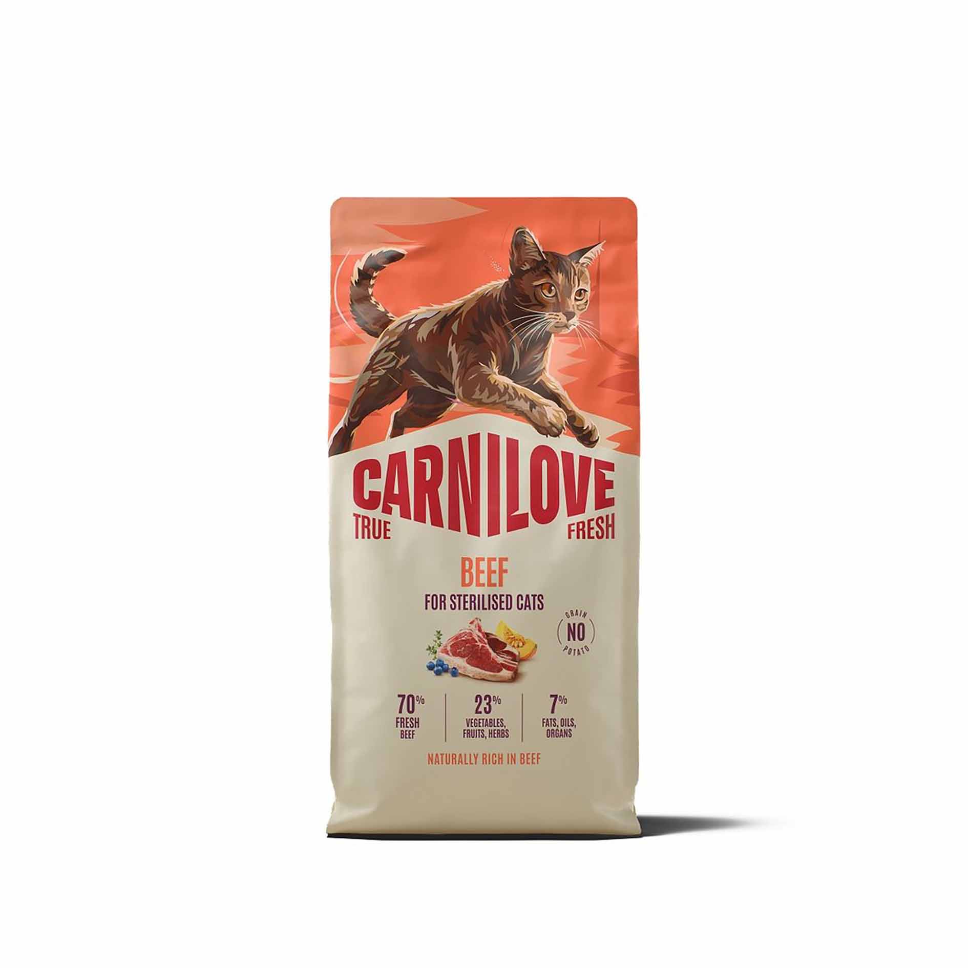 Сухий корм для стерилізованих котів Carnilove True Fresh Beef Sterilised яловичина