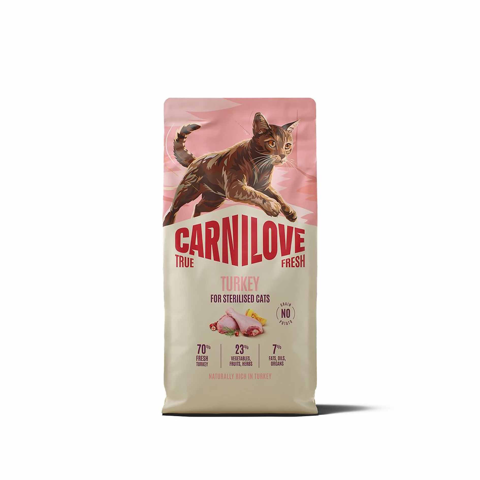 Сухий корм для стерилізованих котів Carnilove True Fresh Turkey Sterilised індичка