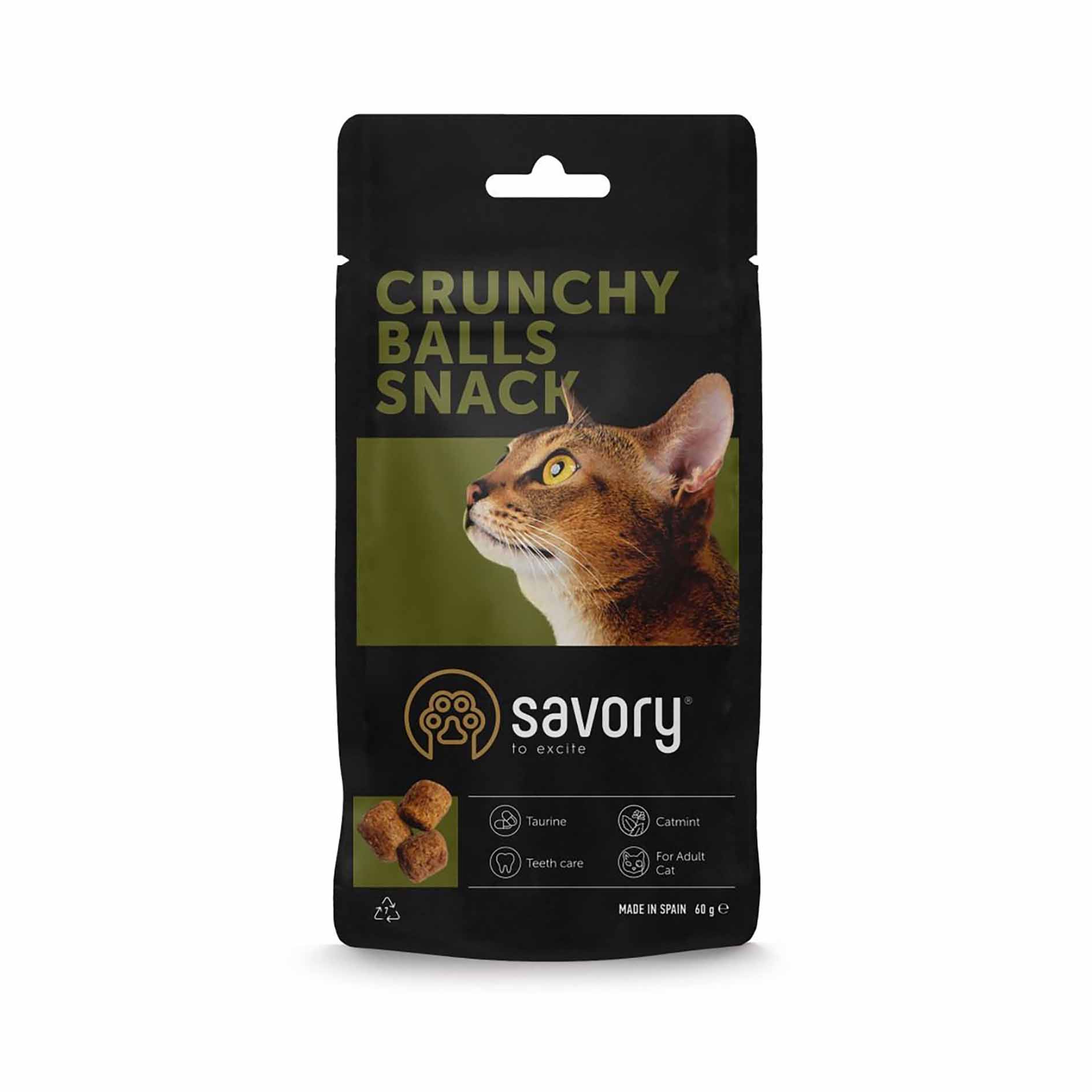 Ласощі для котів Savory Cats Snacks Crunchy Balls кульки з котячою м’ятою