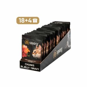 Вологий корм для кошенят Savory Kitten Lamb and Pumpkin ягня з гарбузом у желе, набір 18+4 шт.